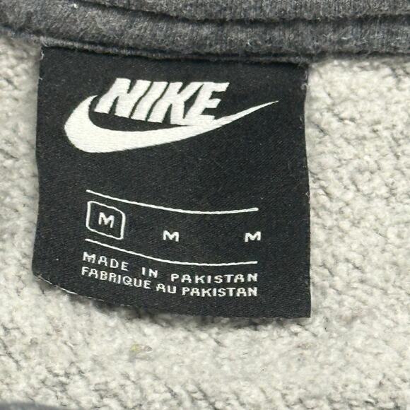 Nike Gray Mens M Just Do It Tri Color Spellout Sporty Athletic Pullover Hoodie - Picture 3 of 12